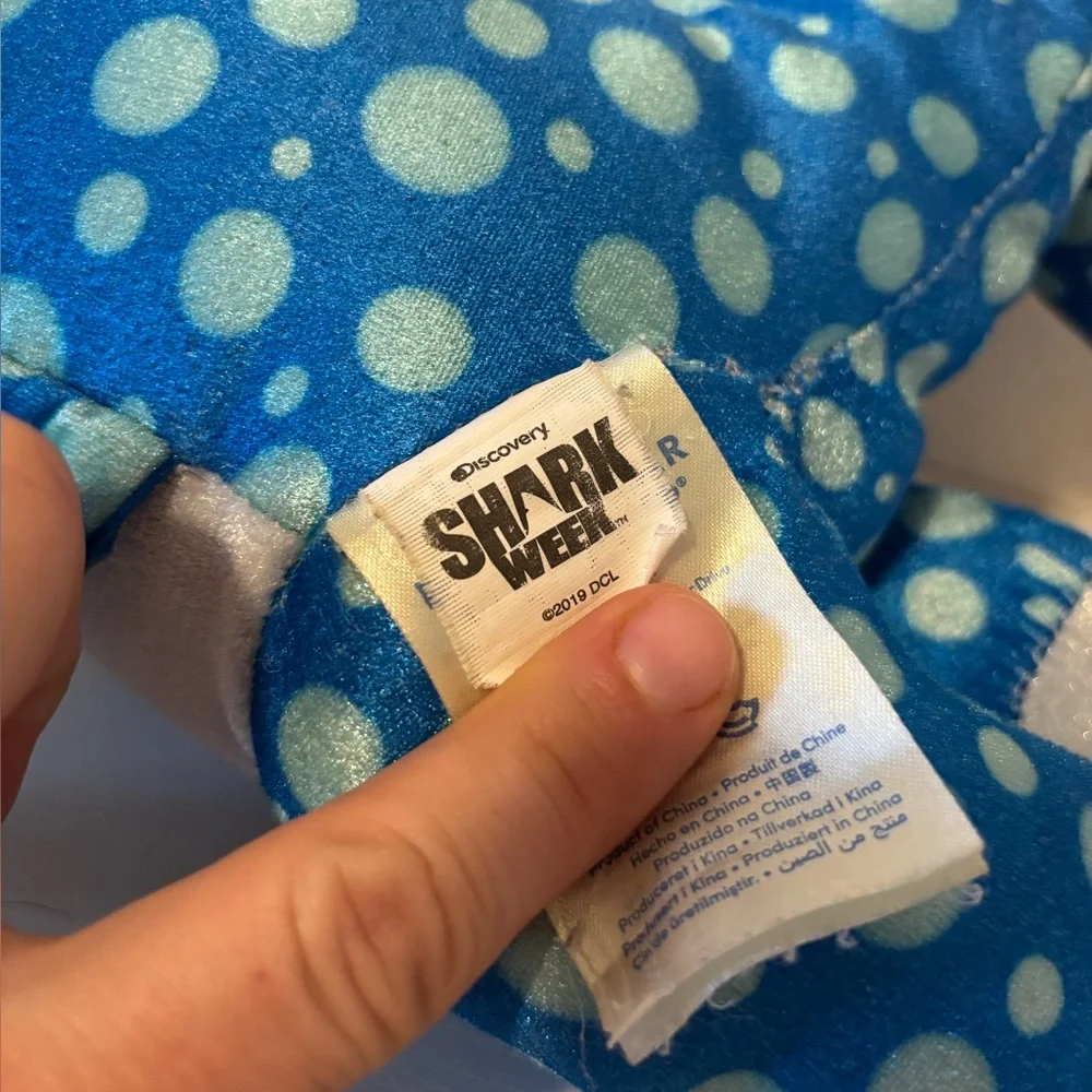 Build a Bear | Blue Polka Dot Shark Plush Toy
